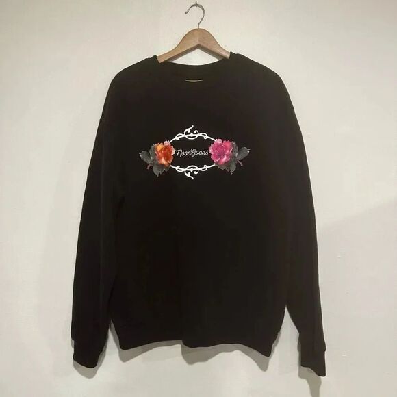 NWT Noon Goons Logo Floral Garden Sweatshirt Size Large - Picture 1 of 5